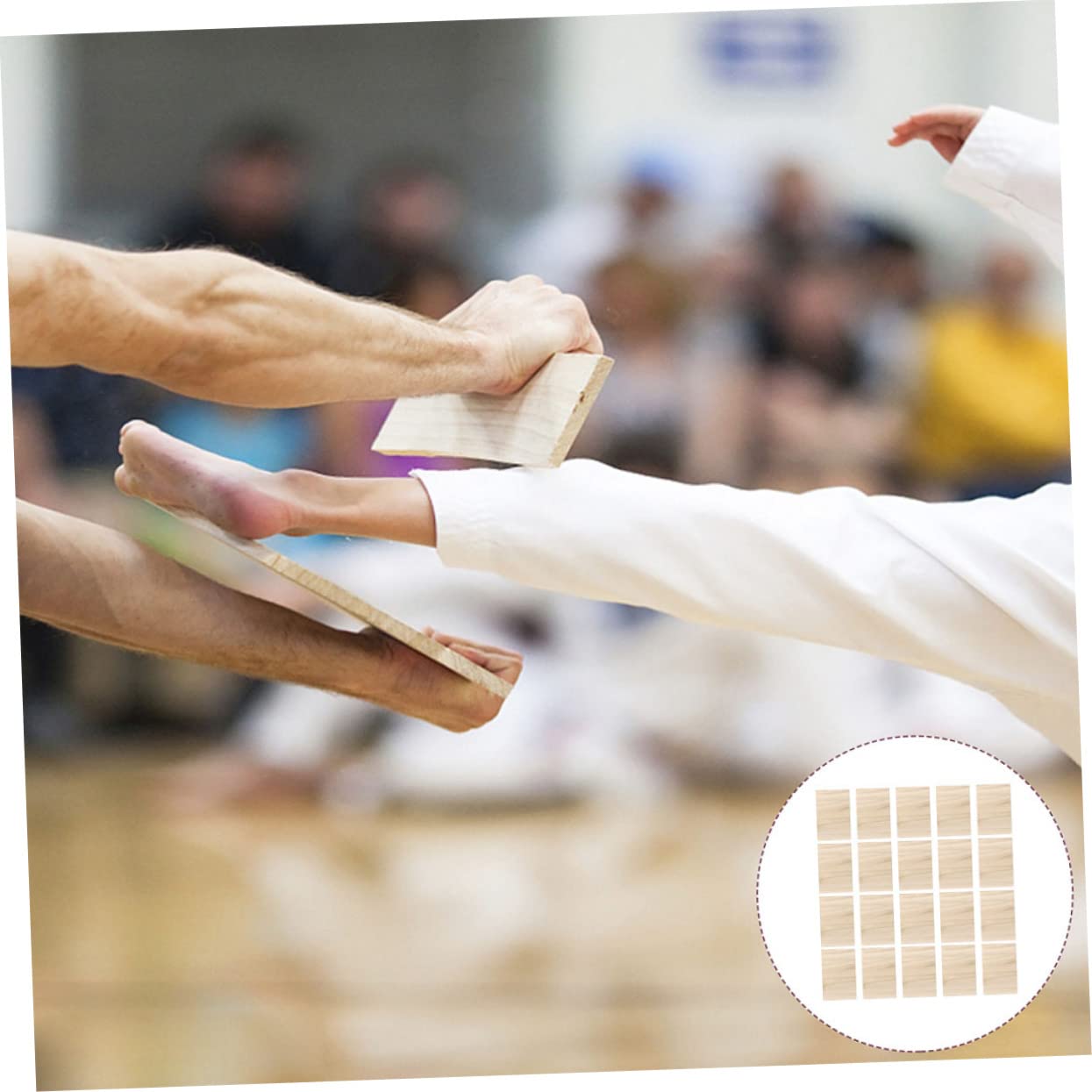 Anneome Lot de 20 Planches De Taekwondo Cassables en Bois 0,3 Cm Et 0,6 Cm, Accessoires D’entraînement pour Garçon Et Filles, Utilisation en Arts Martiaux Et Performances Taekwondo