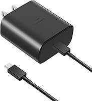Ubearkk 45W Super Fast USB-C Charger with 6.6FT Cable for Samsung Galaxy S25/S24/S23/S22 Ultra, Note 20/10 - PD 3.0 PPS Wall Charger Block