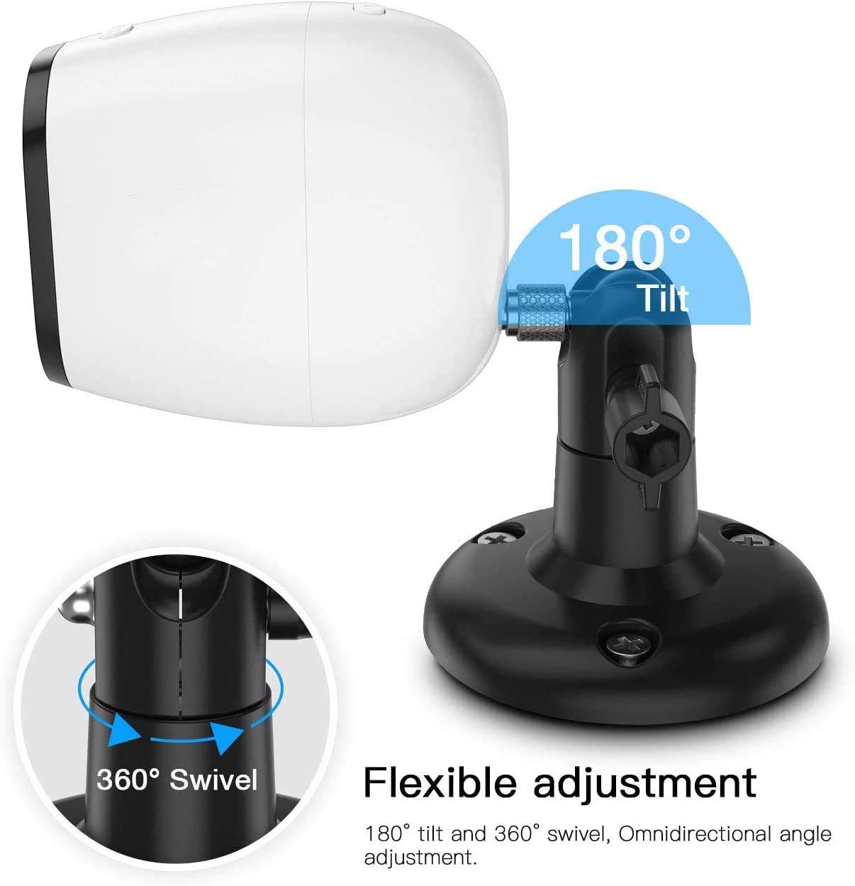 【Última versión】 Soporte de pared ajustable para interiores y exteriores para Arlo Essential/XL Gen 2/Pro/2/3/4/Arlo Pro 5s/Ultra/, eufyCam 2C/2C Pro, 2/2 Pro, 3C/S300, 3/S330, Wyze Cam Pan/V3 (3