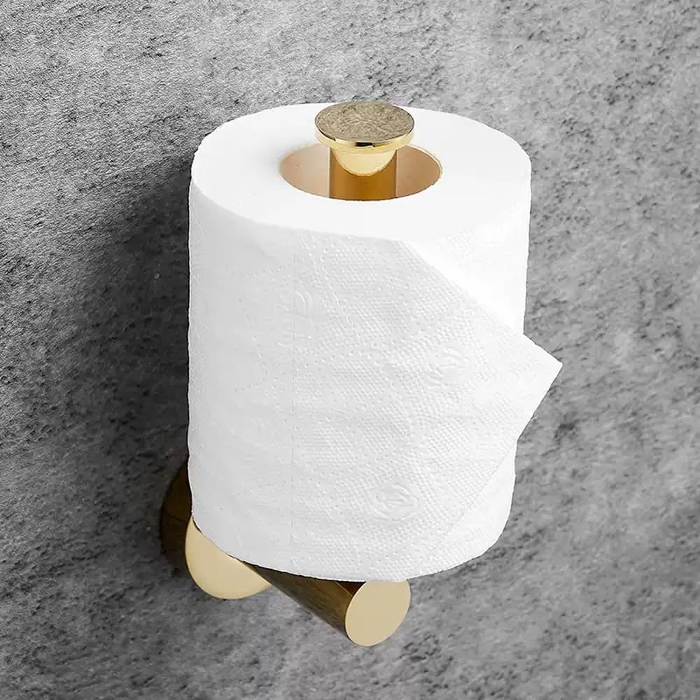 Portarotolo di carta igienica da parete per bagno, cucina, bagno (argento)