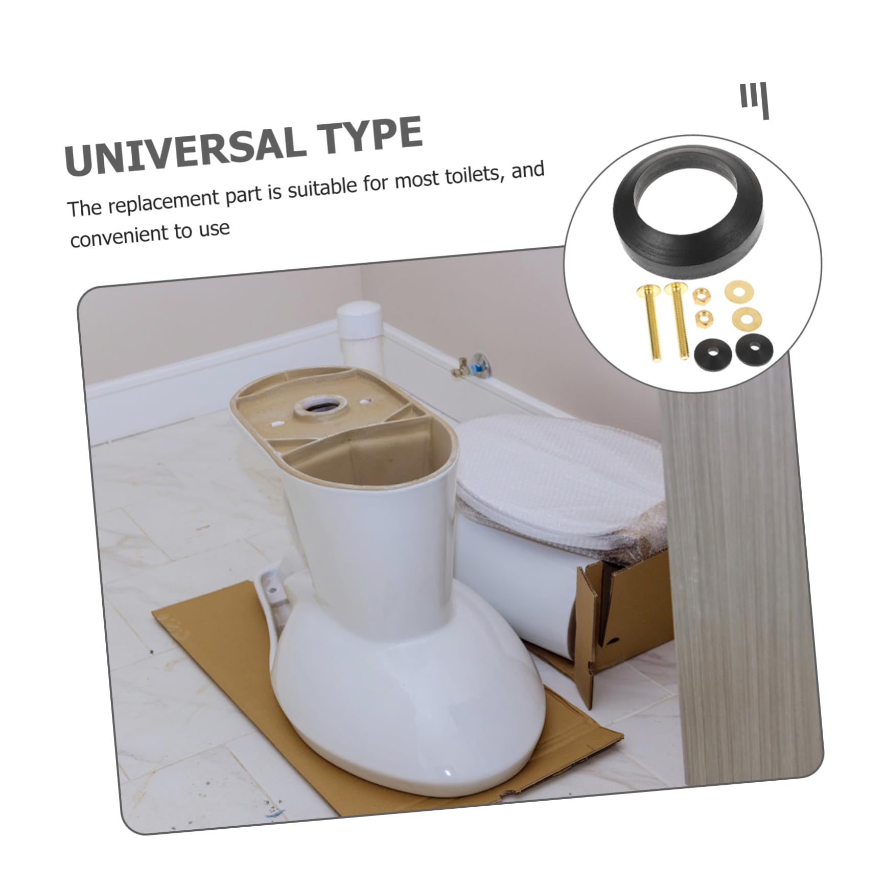 Hemobllo 3sets Guarnizioni Per Cisterni Wc Kit Di Riparazione Per Serbatoi Facile Installazione e Compatibile Con La Maggior Dei Wc Domestici e Commerciali
