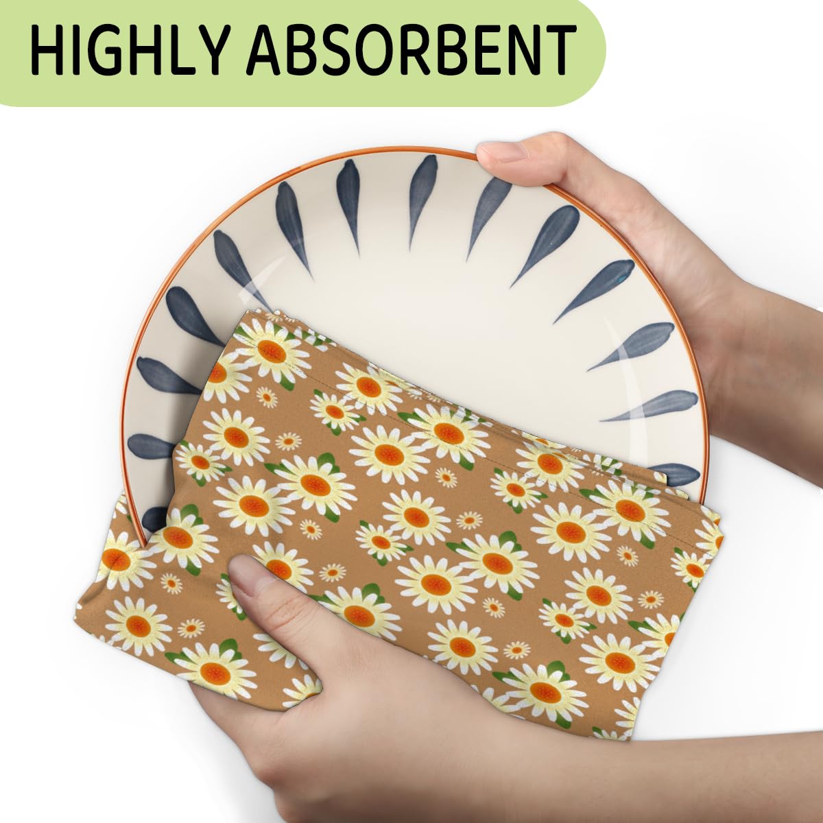 TropicalLife Strofinacci da cucina con foglie autunnali, 45 x 72 cm, design artistico, confezione da 4 strofinacci da cucina assorbenti riutilizzabili per casa, catering, bar