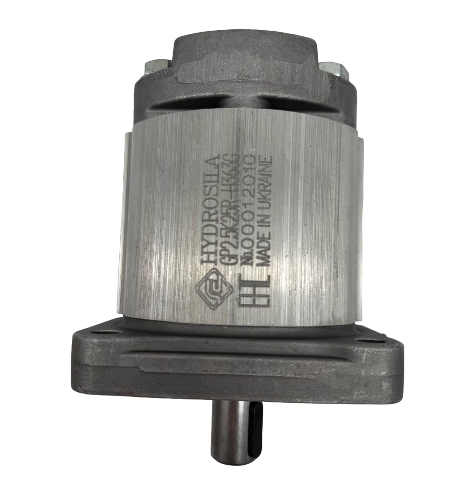 Bomba Hidráulica 37,5 L/min (25 cc/rev), 250bar, Eje Recto Ø22,2 SAE B, Puertos GAS, Brida Europea, Montaje Europeo marca Hydrosila. Bomba para Tractor, Bomba para Prensa Hidráulica y Grupo Hidráulico