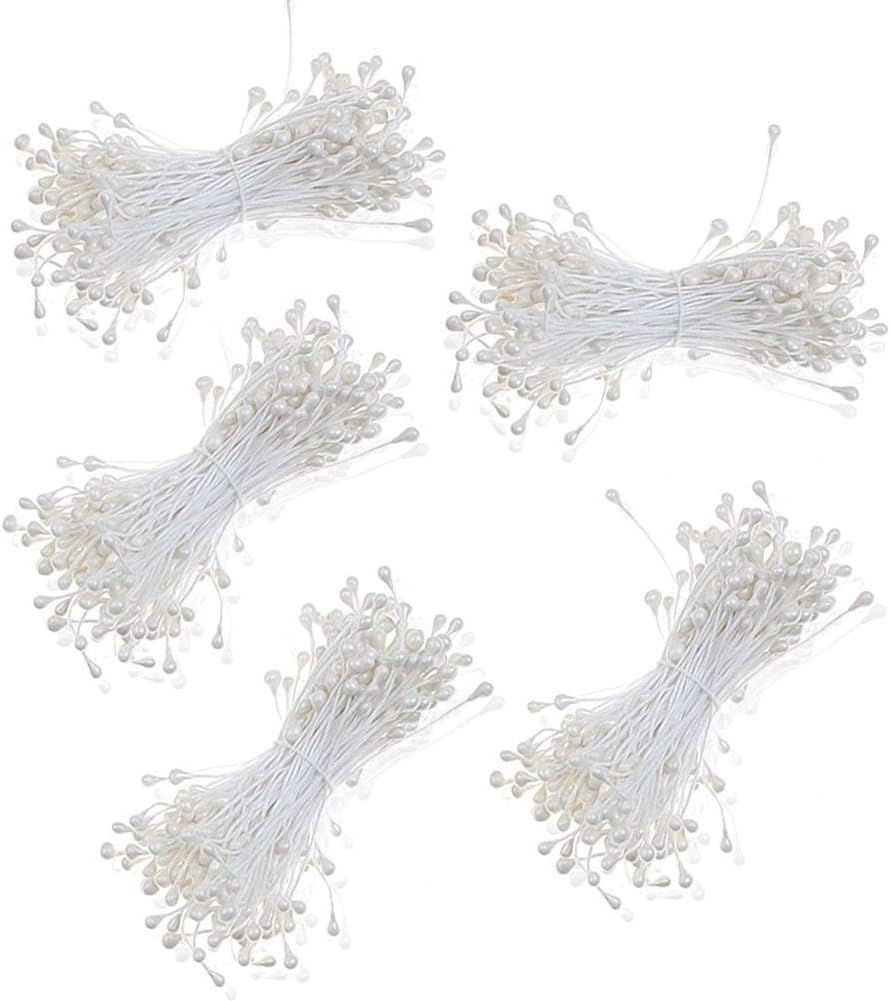 ReNext Pearl Stamens Floral Stamens Flower Stamens Buds for Flower Making -1400pcs