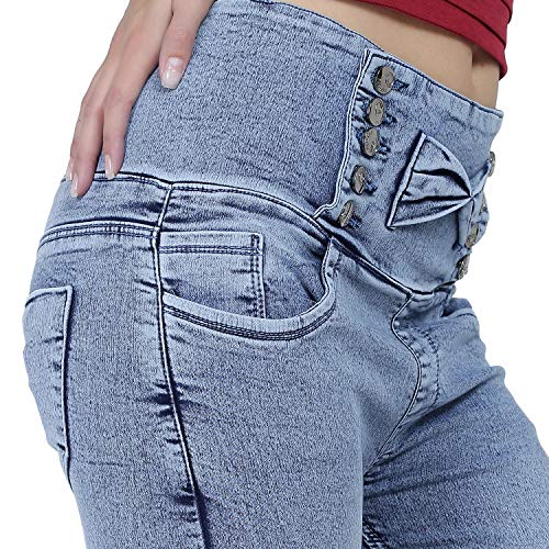 Image of PARIS HAMILTON Women's High Waist Slim fit Stylish Denim Stretchable Jeans