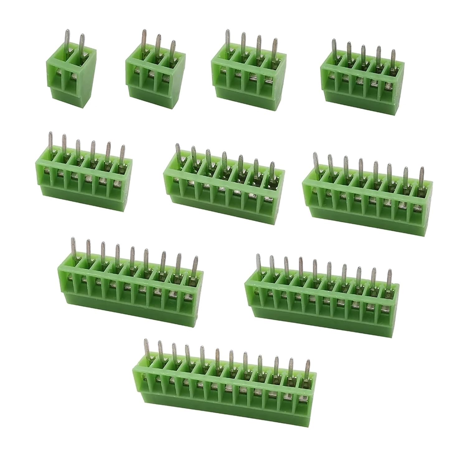 zhuguiming 5/10個 KF128 PCB ネジ端子台コネクタ ピッチ 2.54mm ミニ端子 KF128-2.54 3