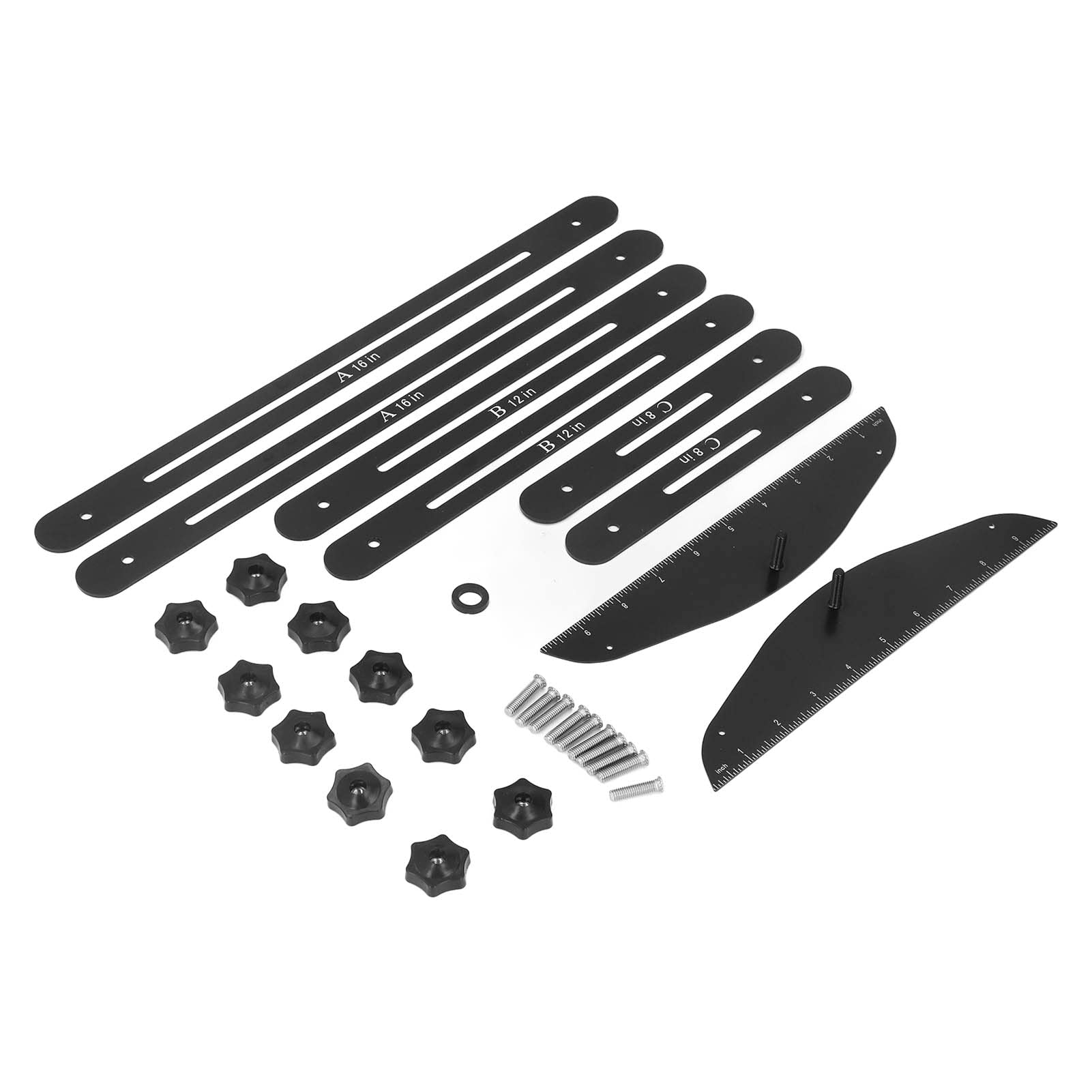Schody profilowe, półka na narzędzia Scribe Jig S - narzędzia do oznaczania 11-60 cali, pomiar do risers suchy wallblue (BLACK)