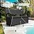 GULAIMOAO 80 Gallon Outdoor Storage Bench, Resin Patio Storage Bench with Armrest, Lockable Deck Boxes Outdoor Waterproof and UV Resistant for Patio Cushions, Garden Tools and Pool Supplies, Black