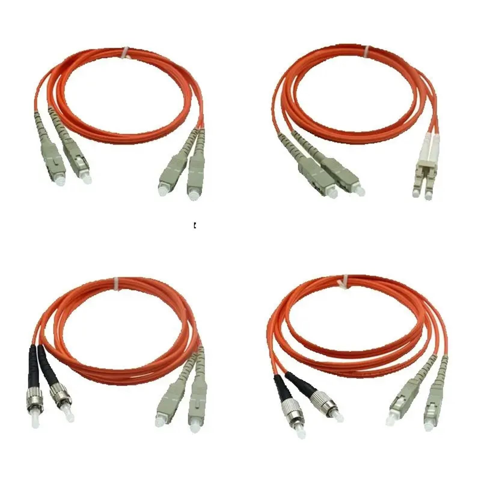Cavo jumper in fibra ottica dual core multimodale Gigabit di grado portante Cavo multimodale doppio da LC a SC a FC a doppio cavo ST(Double FC-ST,40m)