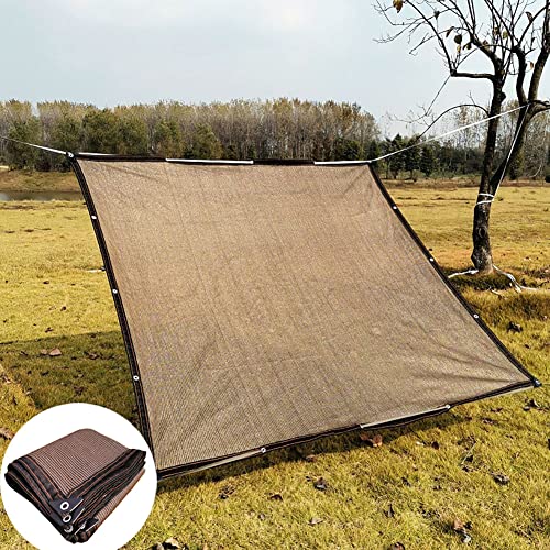 nacyvcos 日除け シェード 2*2m 遮光ネット 遮熱ネット 長方形 大型 UVカット オーニング シェード 日よけシェード 家庭用 簡単設置 庭のため 風通し良い 農業用日除け バルコニー 紫外線98%カット 軽量 耐久性 洗濯可能 廊下/庭下/庭先用 (コーヒー色 2*2m)