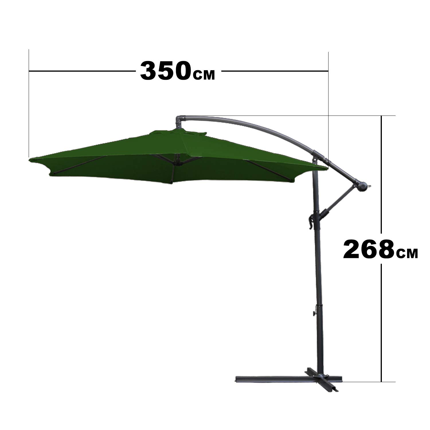 Parasol przeciwsłoneczny, parasol przeciwsłoneczny z korbą, dostępny w wielu kolorach, ochrona przed promieniowaniem UV