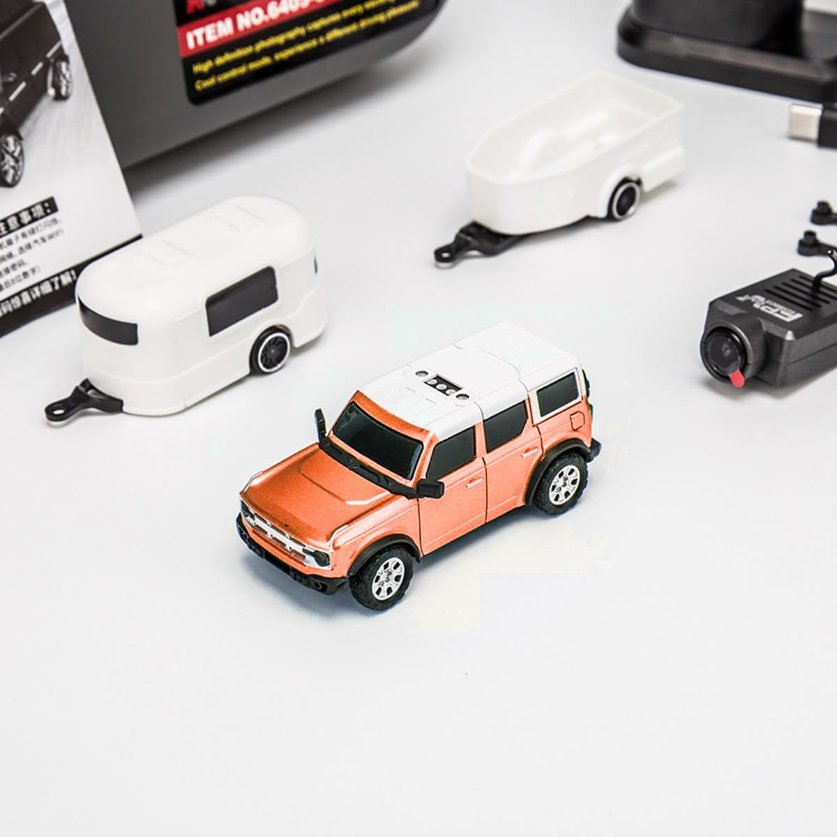 Mini Coche Teledirigido FPV WANENGEDIY 1:64 Con Cámara WiFi Y Luces LED – Control Dual Por App Y Mando, Suspensión Y Estabilización Para Conducción Realista