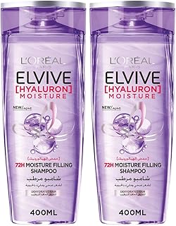L’Oréal Paris Elvive Hyaluron Moisture Shampoo 400ml Twin Pack