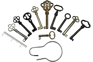 Universal Skeleton Key Set - Works with 1/2 Inch Keyholes - Vintage Keys