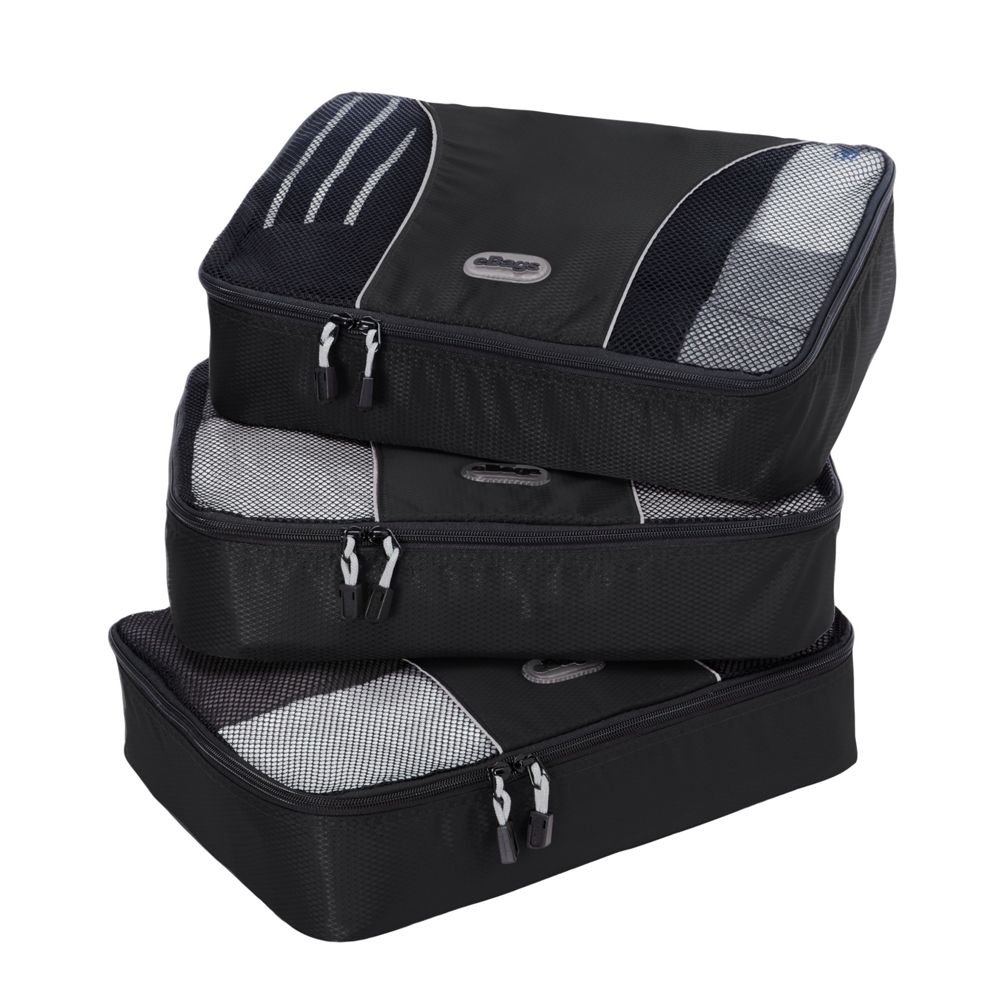 eBags Classic Medium 3pc Packing Cubes (Black)