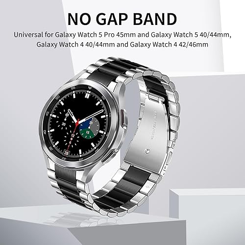 Vista 142 de GOLDTOLUCK No Gap Stainless Steel Band Compatible with Samsung Galaxy Watch 8 7 6 5 4 Classic FE Pro Ultra 40mm 44mm 46mm 43mm 47mm 45mm 42mm