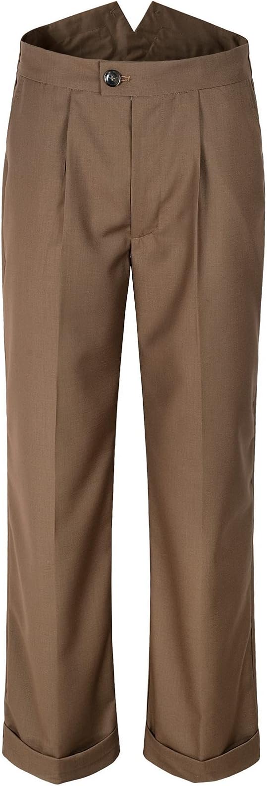 Mens 1940s Style Fishtail Back Trousers