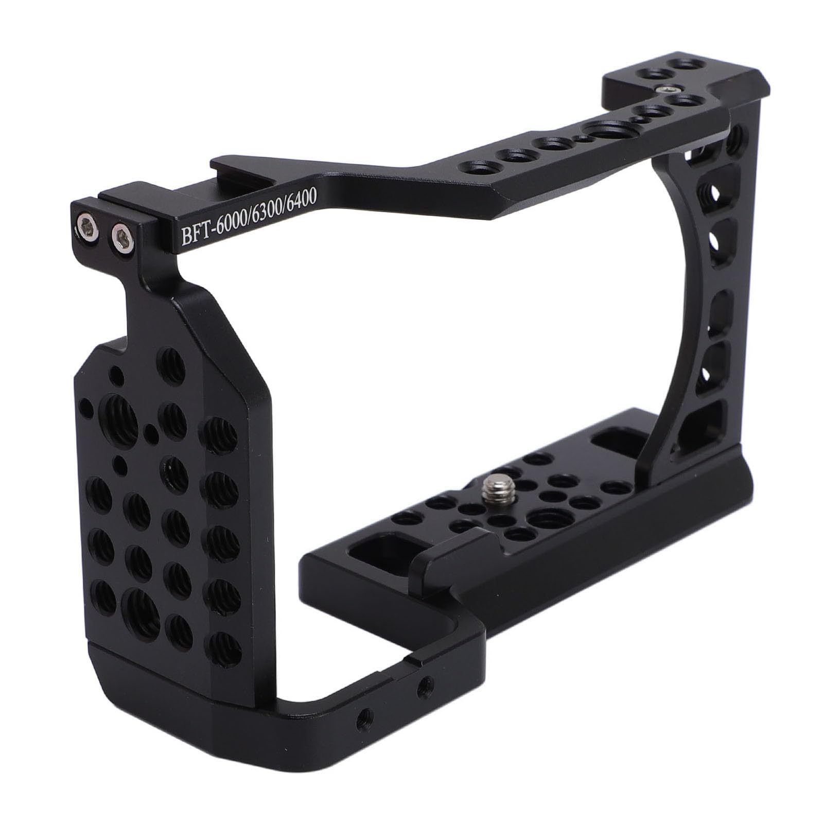 Tangxi Stabilizzatore per Produzione Video con Gabbia per Conigli in Metallo per Fotocamera per DSLR A6000 6300 6400, Custodia Protettiva in Lega di Alluminio, per Registi Professionisti