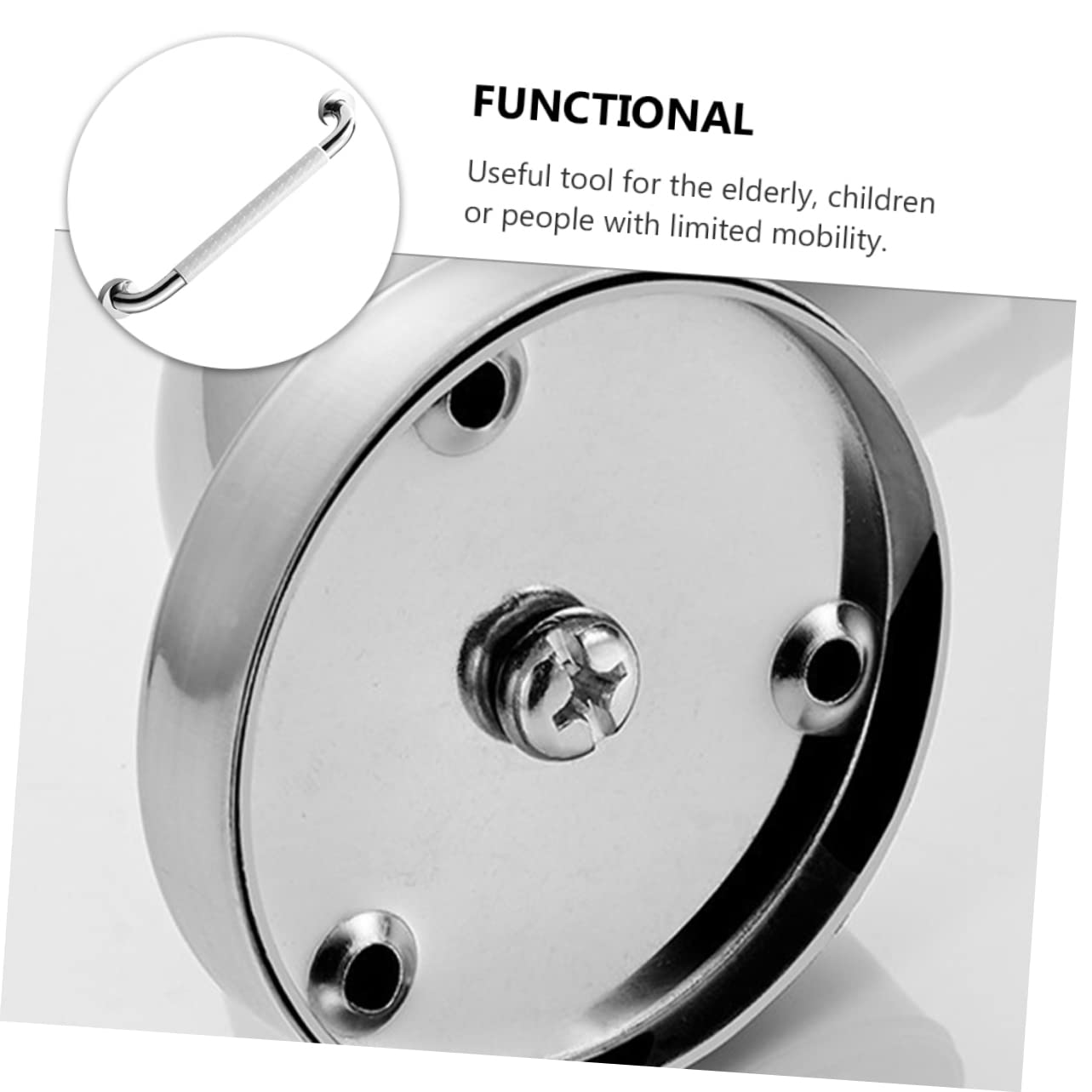 COLLBATH Asidero Baño Seguro Antideslizante Acero Inoxidable Barra Apoyo Pared Para Mayores y Discapacitados Baño y Ducha
