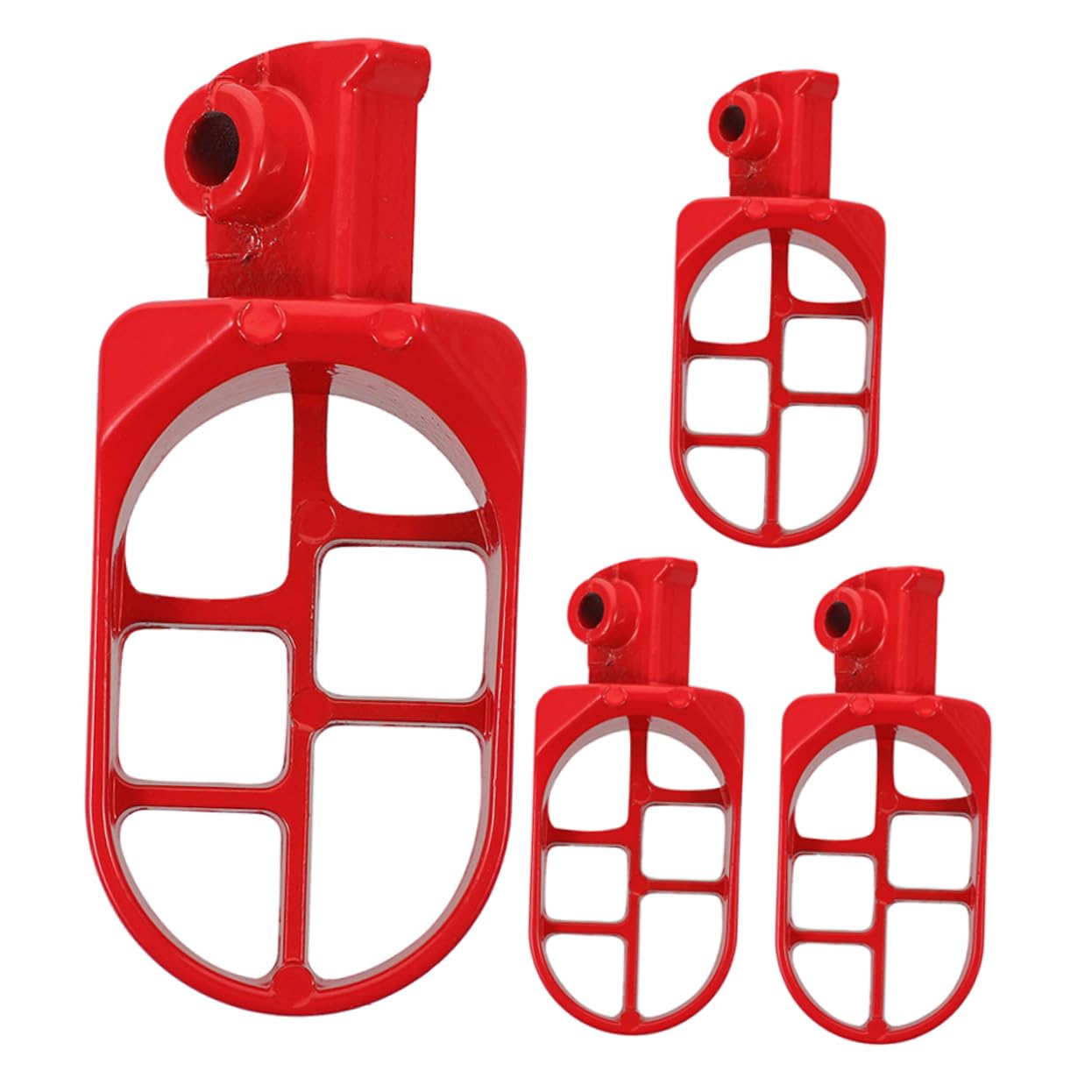 4 Estriberas de Aluminio Rojas para Pit Bike y Mini Bike, Cómodas para Apoyar los Pies, Diseño Atractivo para Jóvenes Pilotos y Niños