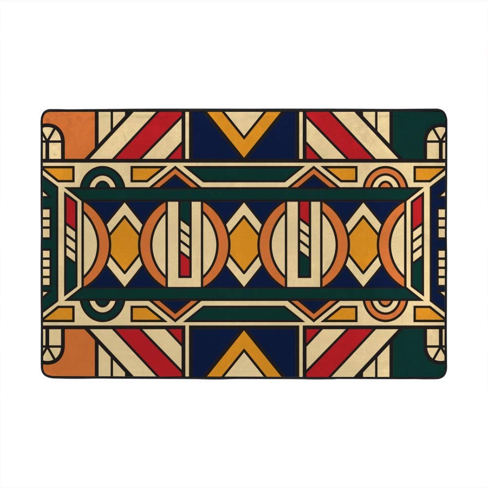 Tapis ethnique africain grand format 203x147 cm Ruchen