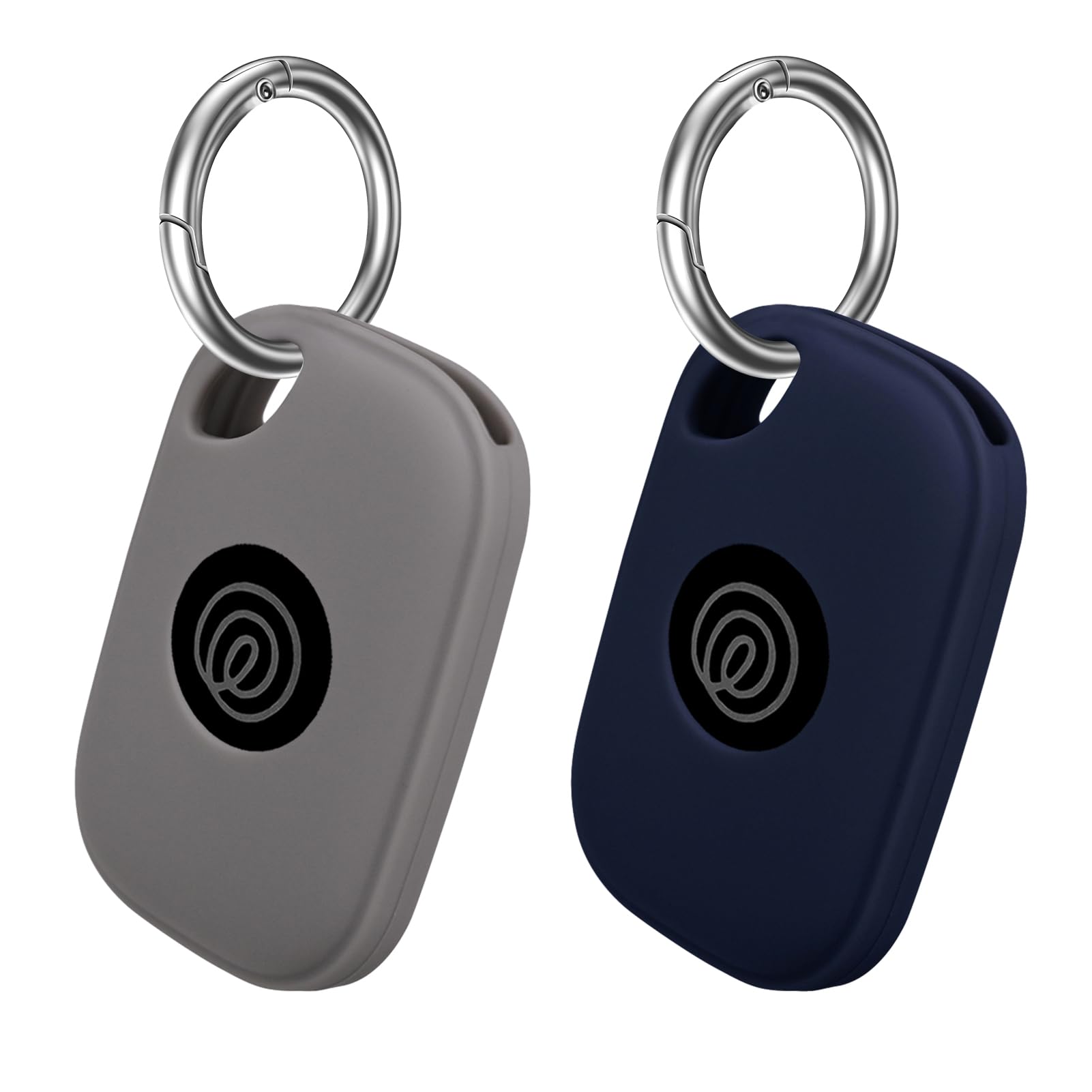 Silicone Case for Tile Pro 2024 with Keychain, 2 Pack Anti-Scratch Protective Cover for Tile Tracker (Navy/Gray)-picture-27