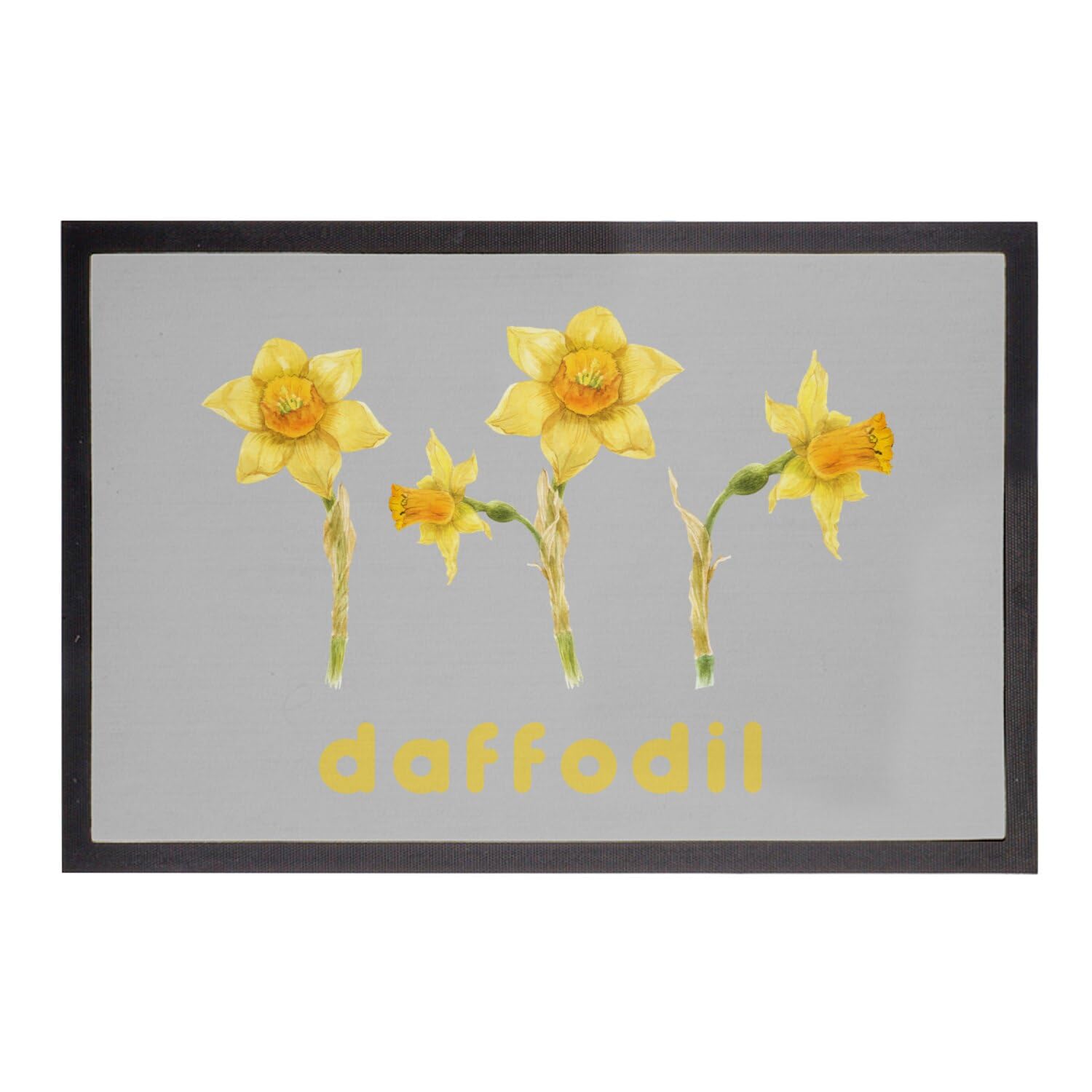 Paillasson gris chic Daffodil Flowers tapis haut de gamme