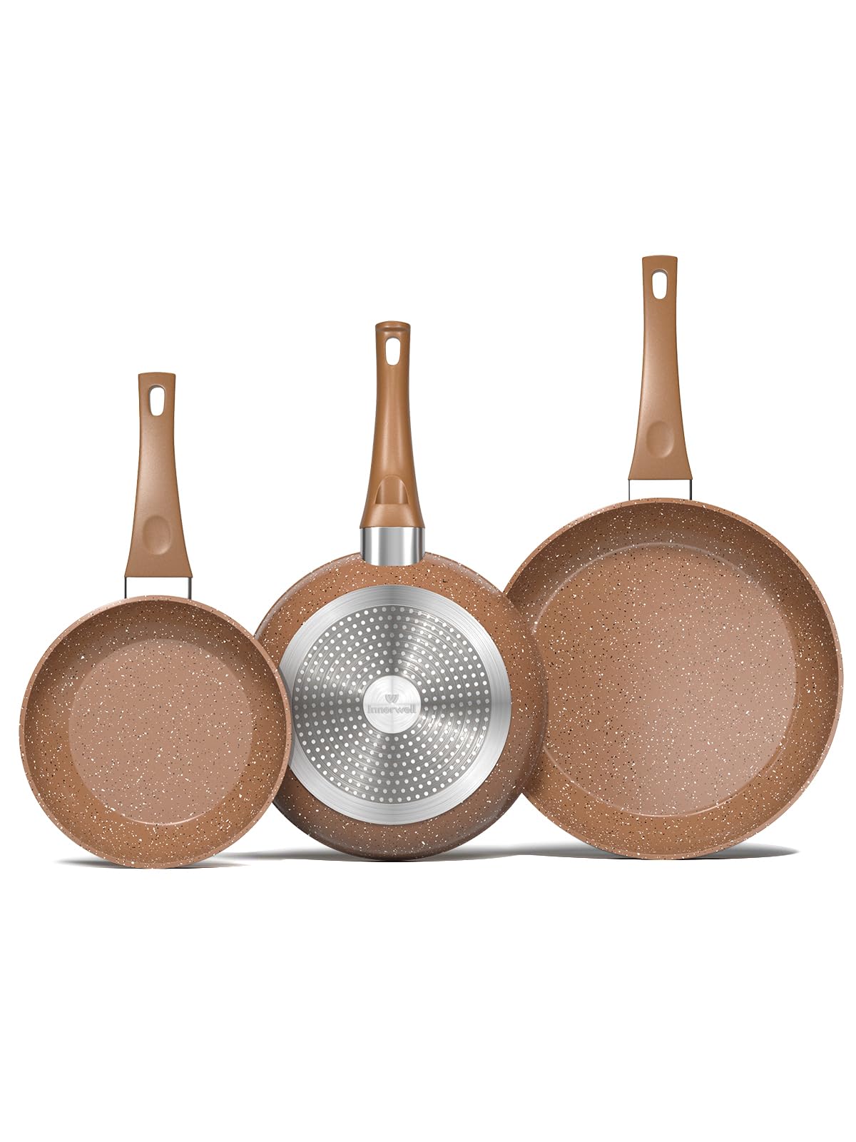 Innerwell 3-Piece Non-Stick Pan Set 20+24+28 cm, Gold — image 1