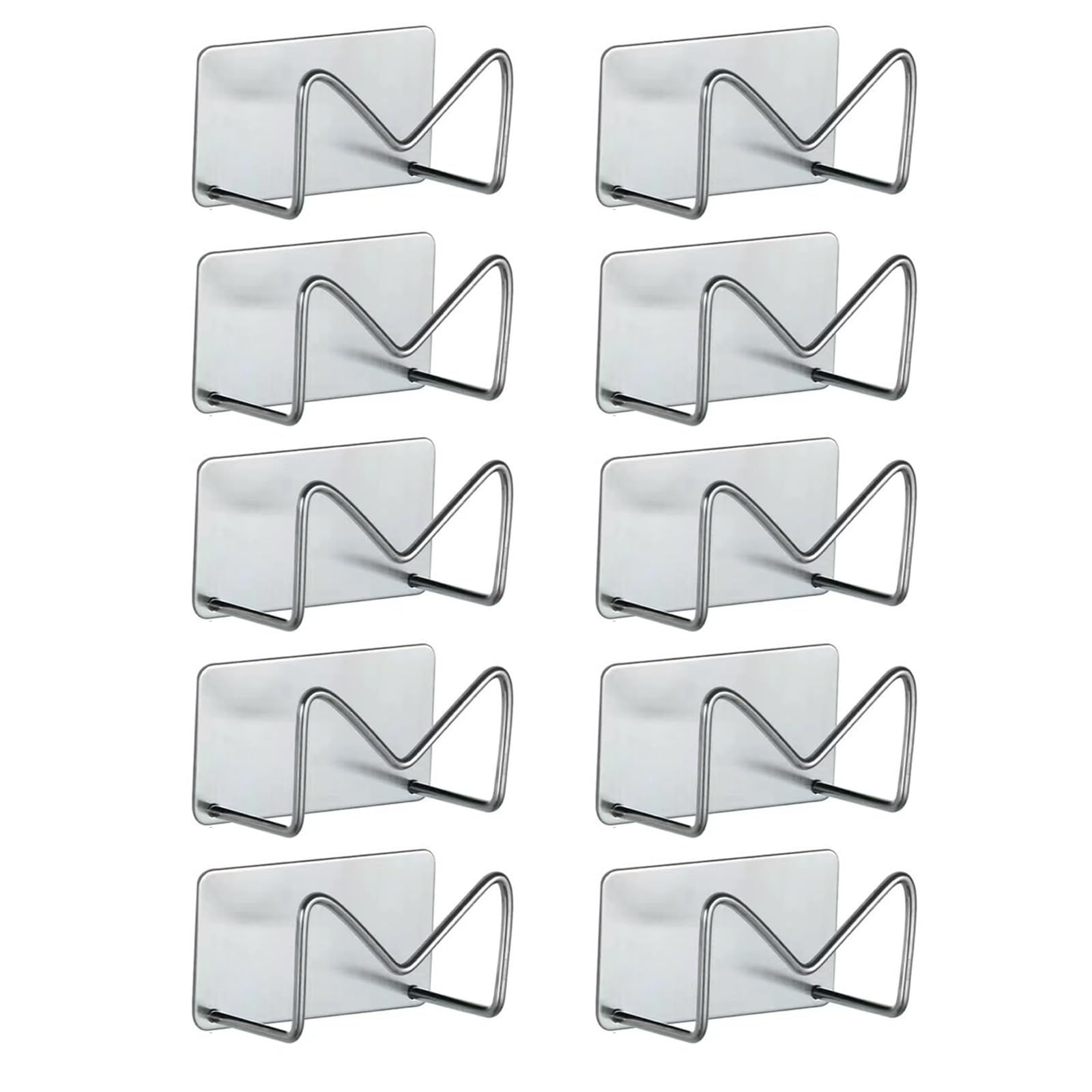 YWLUUOO Of 10 Strong Stainless Steel Sponge Rack Easy Install Kitchen Storage Solution for Dishing Cloths and Brushes Denial Drill Kitchen Planner