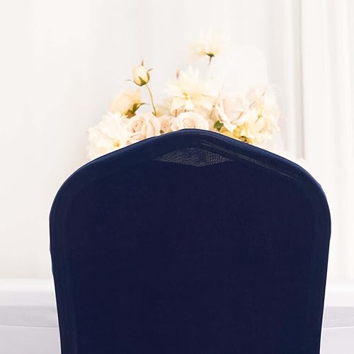 Miniatura 9 de Efavormart - Funda elástica para silla de banquete de elastano con lentejuelas bordadas con ondas
