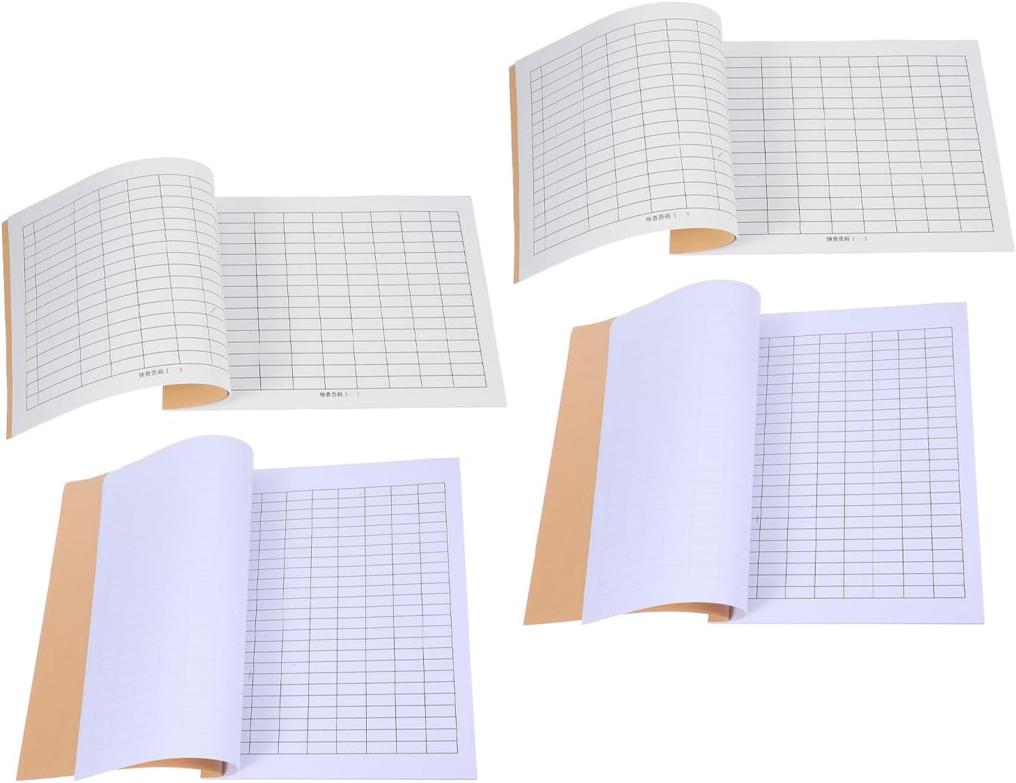 4pcs Inventory Ledger Book Set – Blank Accounting Grid Notebook with Financial Tracking Sheets – Business Expense and Income Record Keeper for Office and Warehouse Management