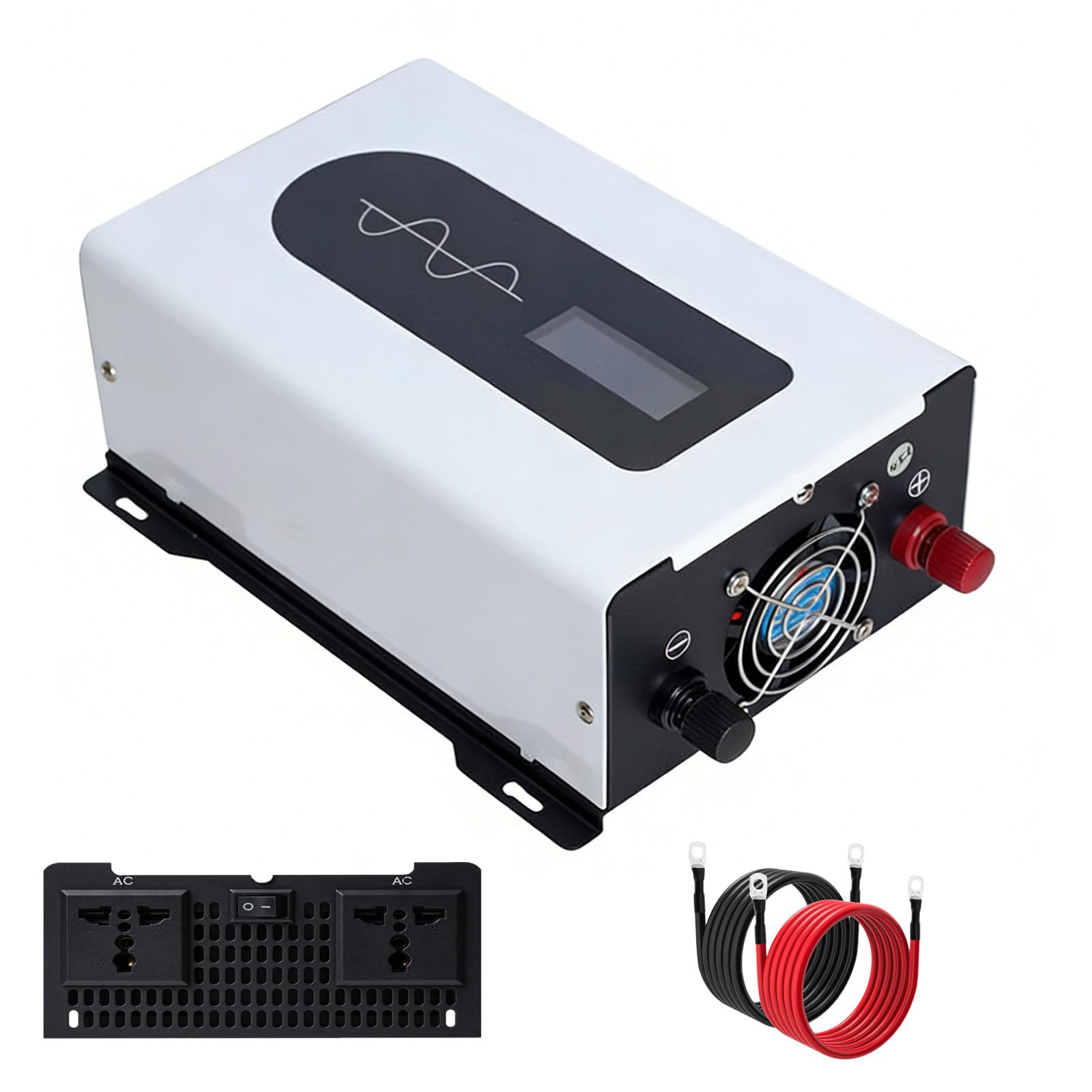 eQianyuan 12V Pure Sine Wave Inverter 1000W–3500W Portable 1500W-110V