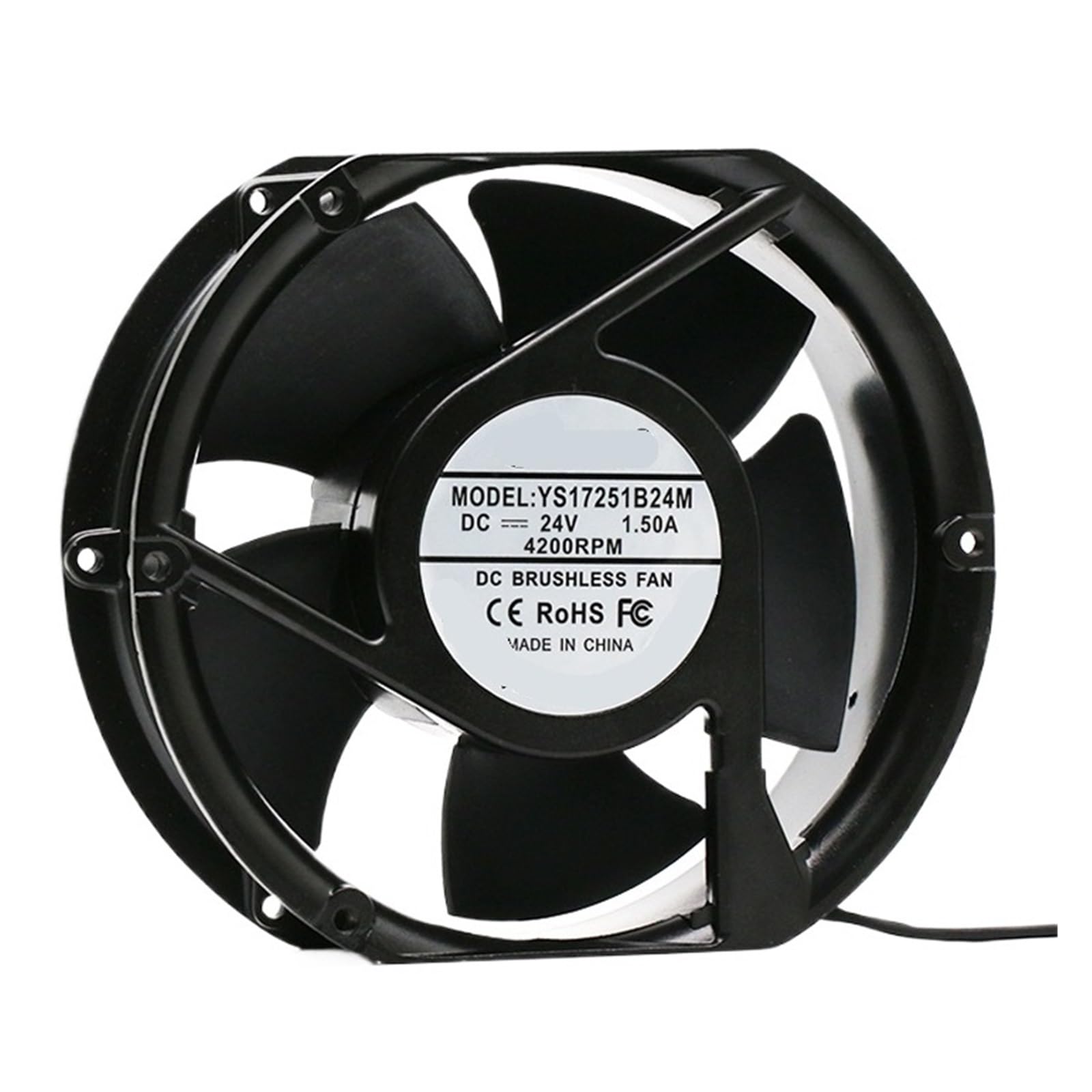 Lzikkgki One Color 172X150x51mm Dc 12V 24V 48V Cooling Fan(12V 5500Rpm 2-Wire)