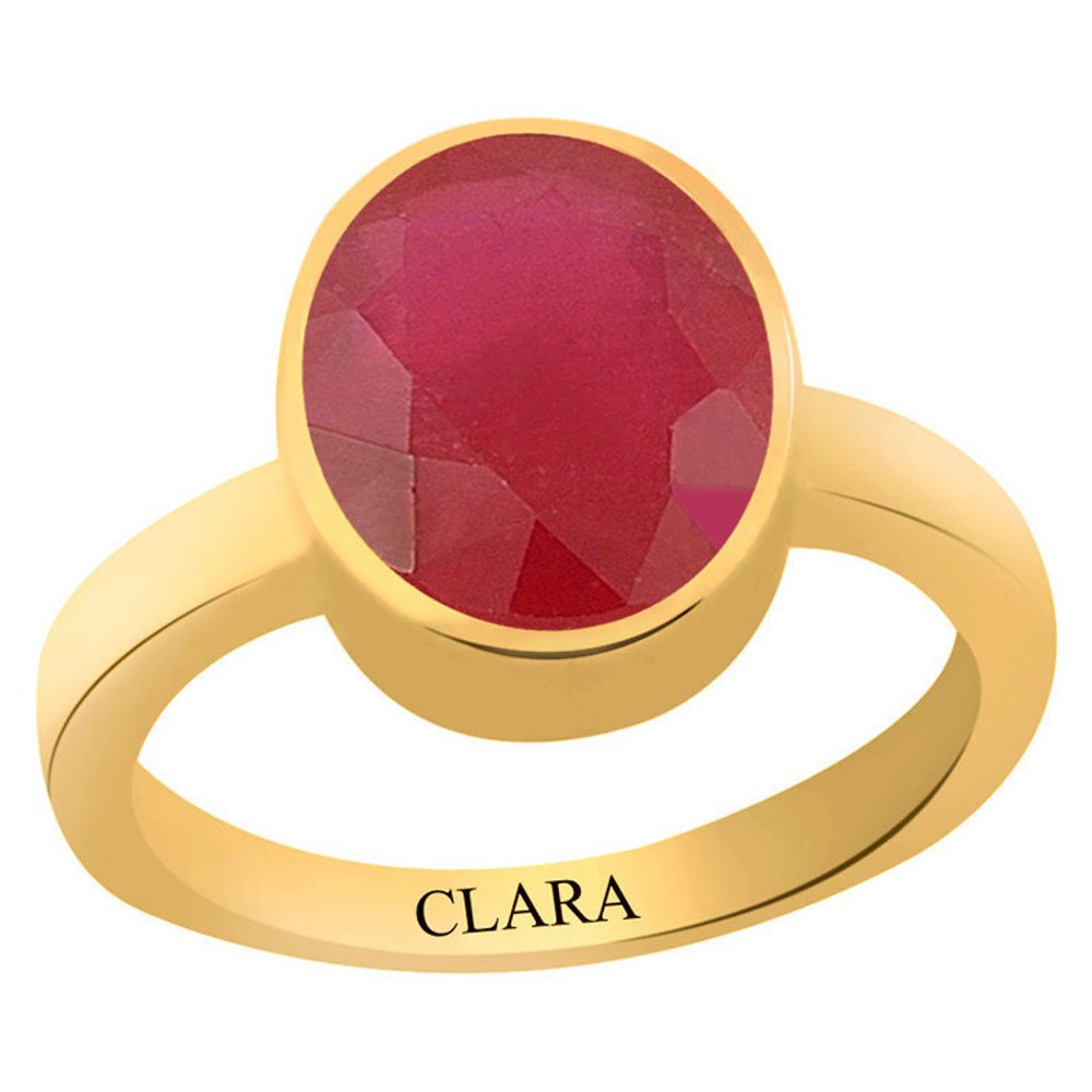 clara Certified Ruby Manik 5.5 Carat or 6.25ratti Panchdhatu Astrology Ring for Men & Women-picture-15