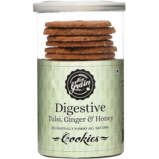 Hey Grain Digestive Cookies - Tulsi Ginger Honey
