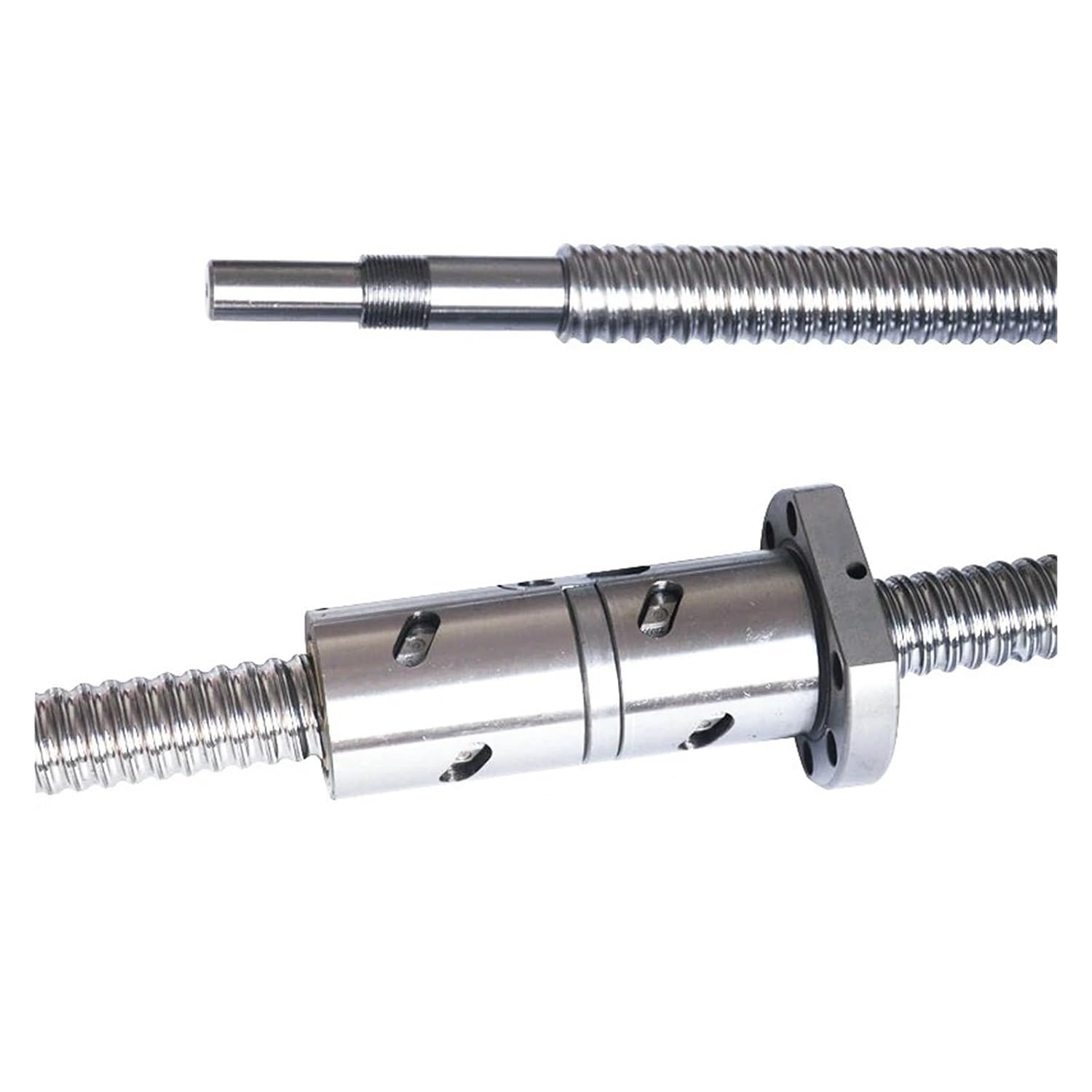 Linear Motion Ball Screw Machine Parts C5 Ballscrew DFU4010 End Machined CNC Parts Ball Nut Housing BK BF Mode Use for 3D Printer Ball Screw(500mm)