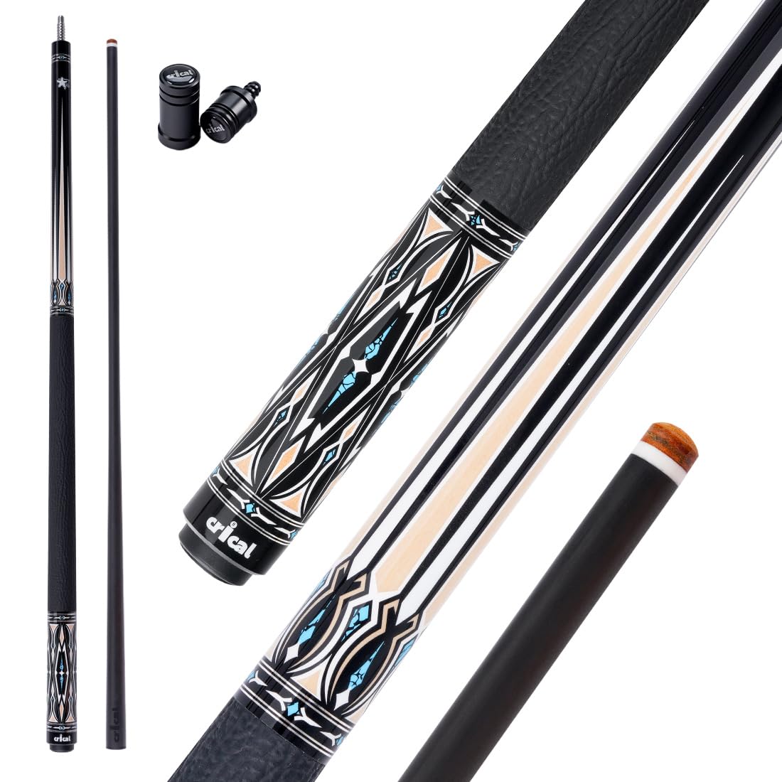 CRICAL Carbon Fiber Pool Cue Stick Professional Pool Sticks for Adults Low Deflection Pool Cue Billiard Cues with 12.5mm Tip (Precise, Easy to Control)-picture-38