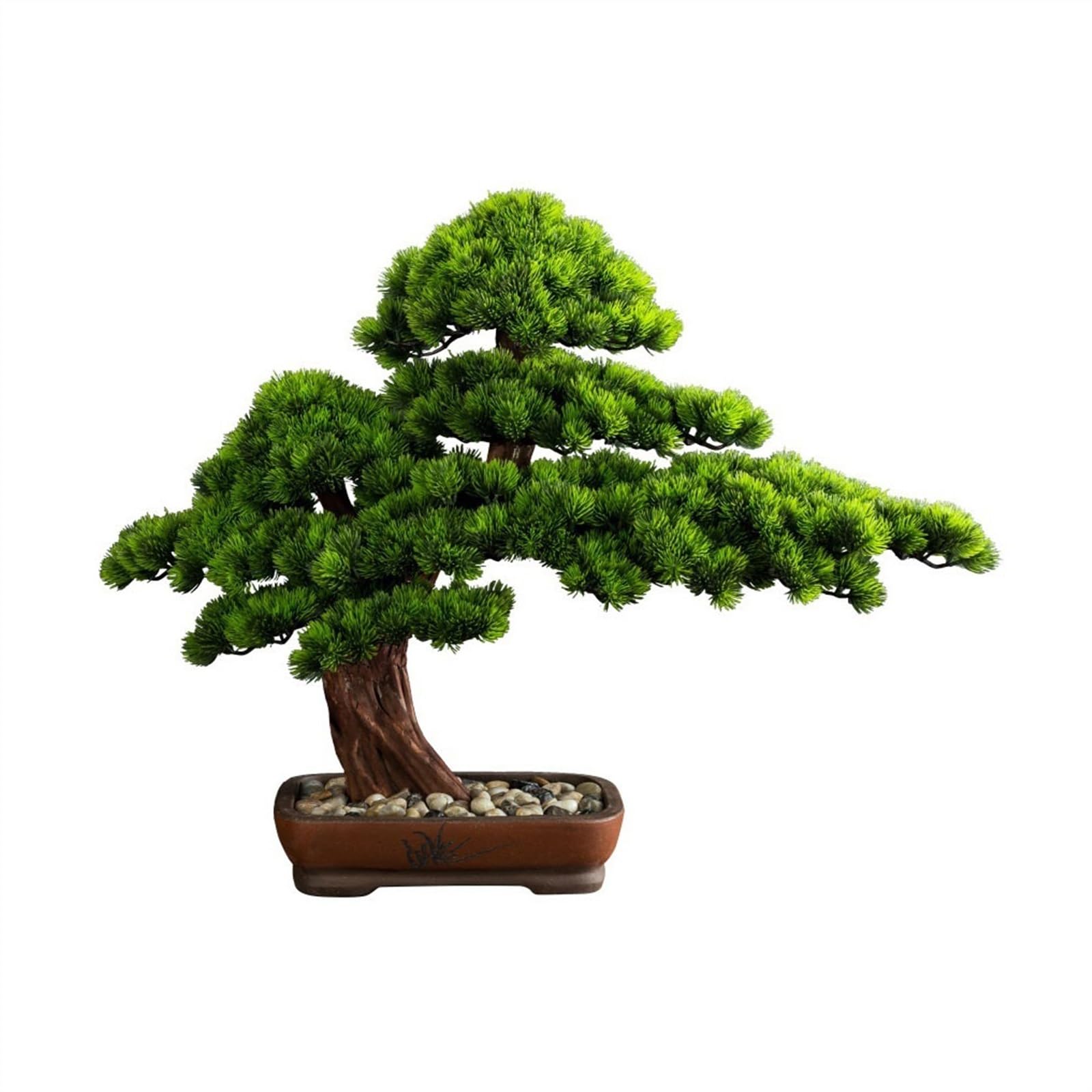 HCZKIUJY Bonsai Fake Pine Tree Greenery Decorative Entrance Bonsai Simulation Pine Tree Ornaments Coffee Table Desktop Decorative Feng Shui Ornaments Plant