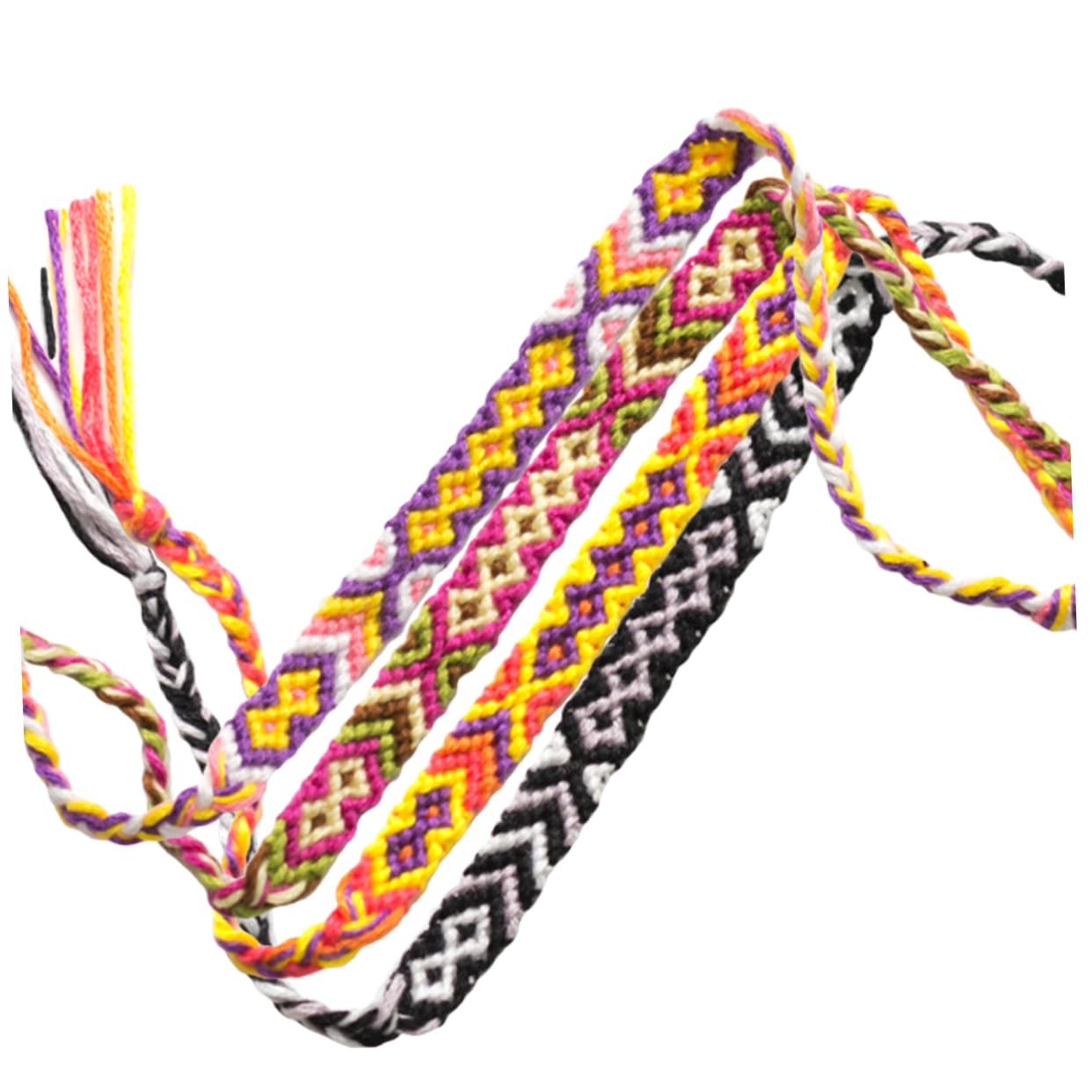 SOIMISS 24piezas Pulseras Étnicas Trenzadas Mano Para Mujer y Niña Colorido Hilo Para Tobillos o Muñecas Accesorios Boho Para Amistad y Festivales