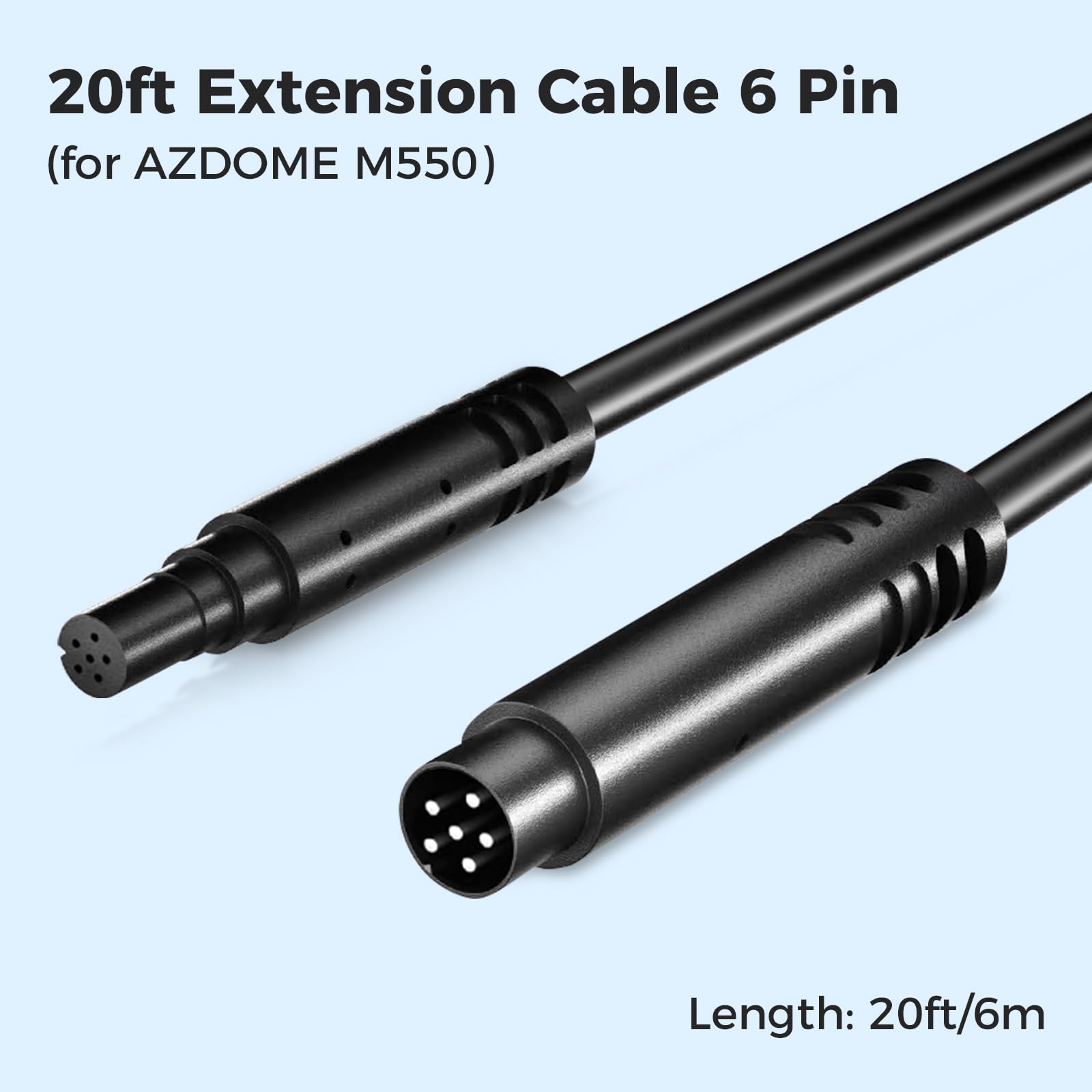 Amazon.com: AZDOME 20ft Extension Cable 6 Pin for M550, M550 Max