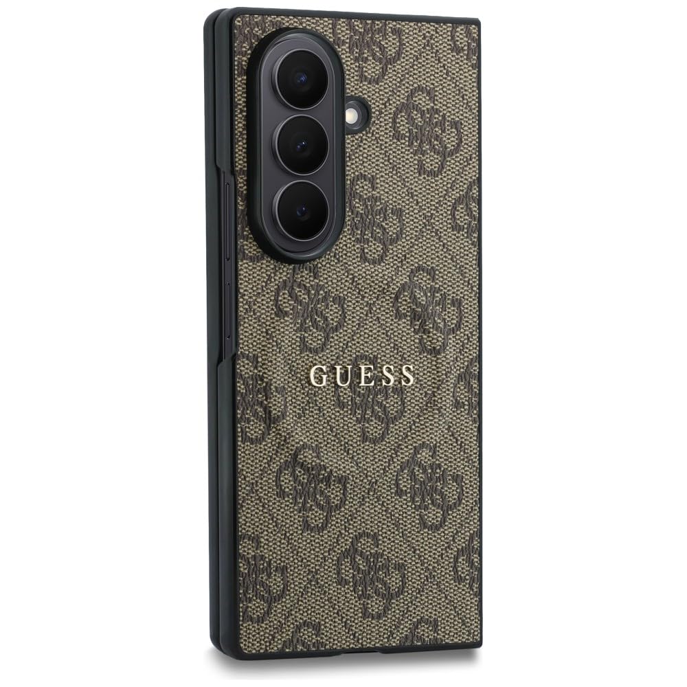 CG MOBILE Guess 4G Classic Coque compatible avec MagSafe pour Samsung Galaxy Z Fold8 Ultra (Marron)