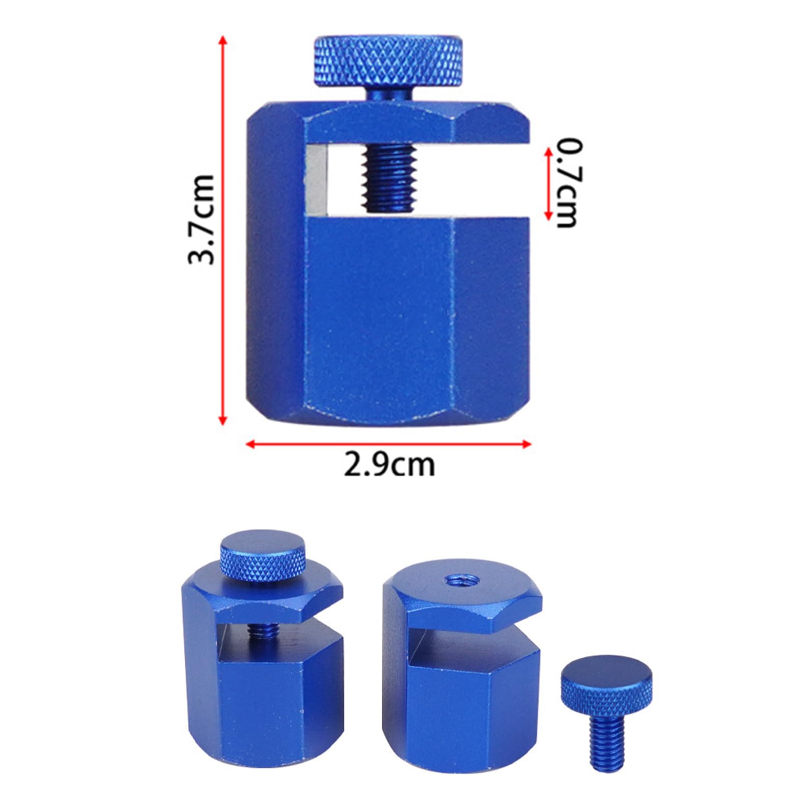 Aluminum C-Clamps, 2-Piece, Throat Depth, Blue