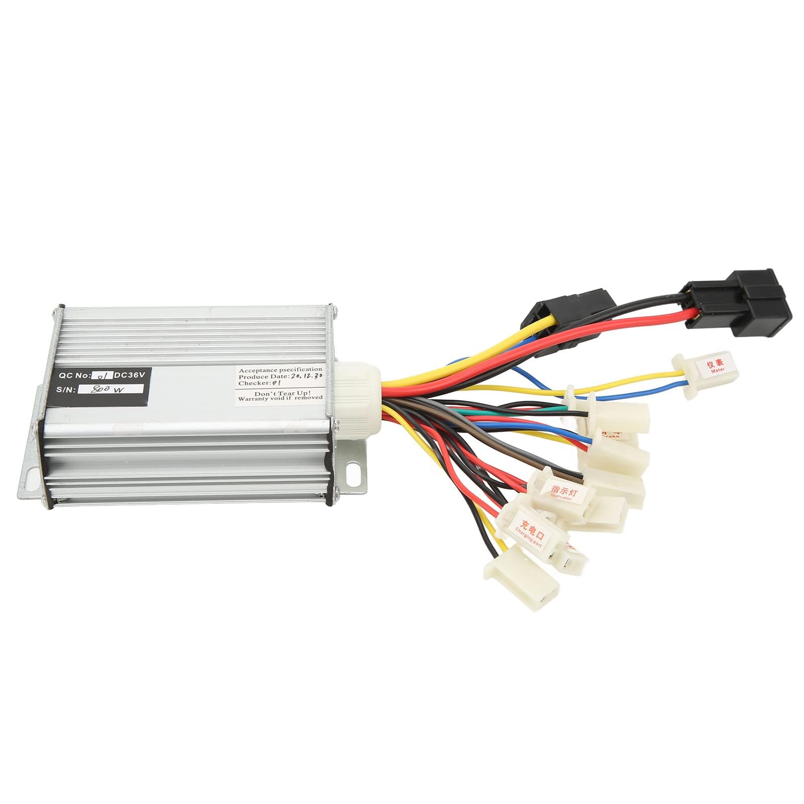 Alomejor 36V 800W, Controlador de Motor de Cepillo, Controlador de Velocidad de Bicicleta Eléctrica, Scooter Eléctrico, Motor de Cepillo de Triciclo
