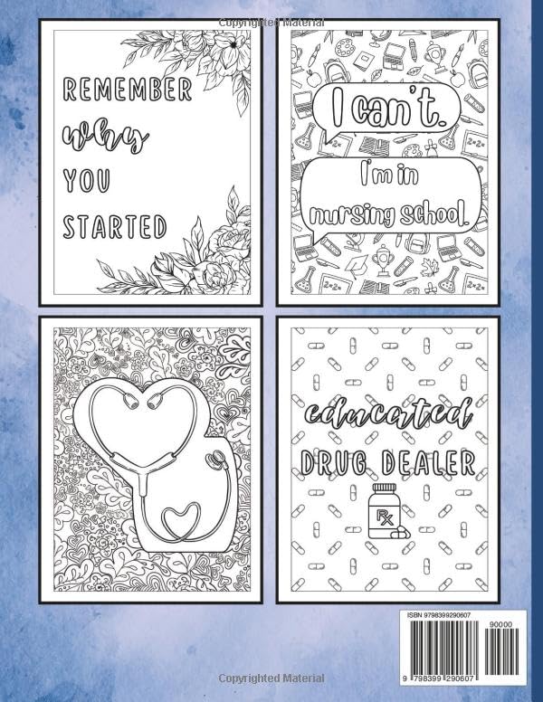 Coloring through Clinicals - A Coloring Book for Nursing Students: a funny, inspiring, and relaxing adult coloring book for nursing students and nurses - Image 2