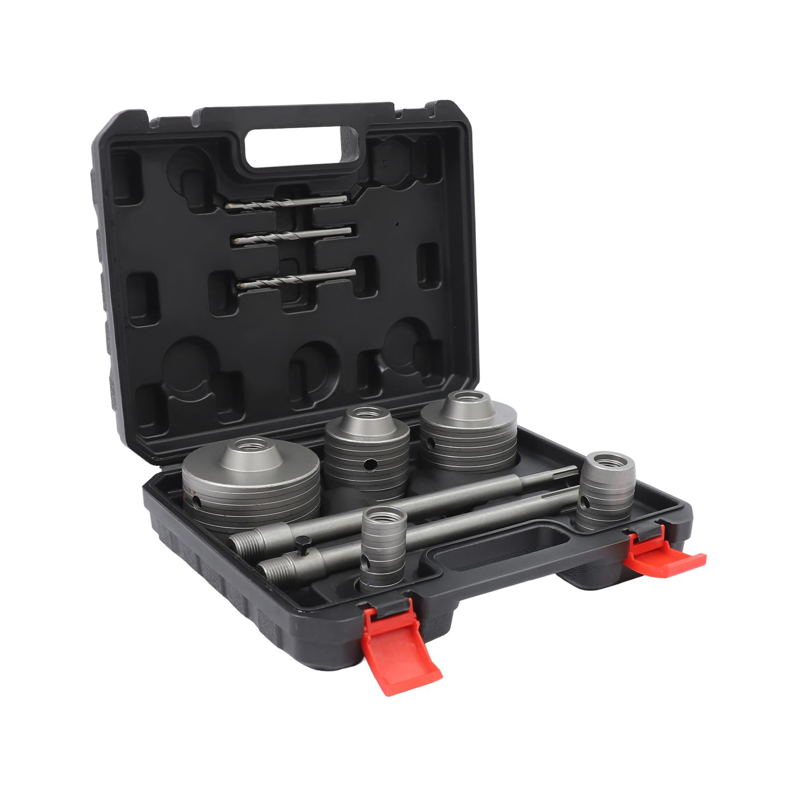 Juego de sierras perforadoras, 9 piezas, diámetro de corte de 30 – 100 mm