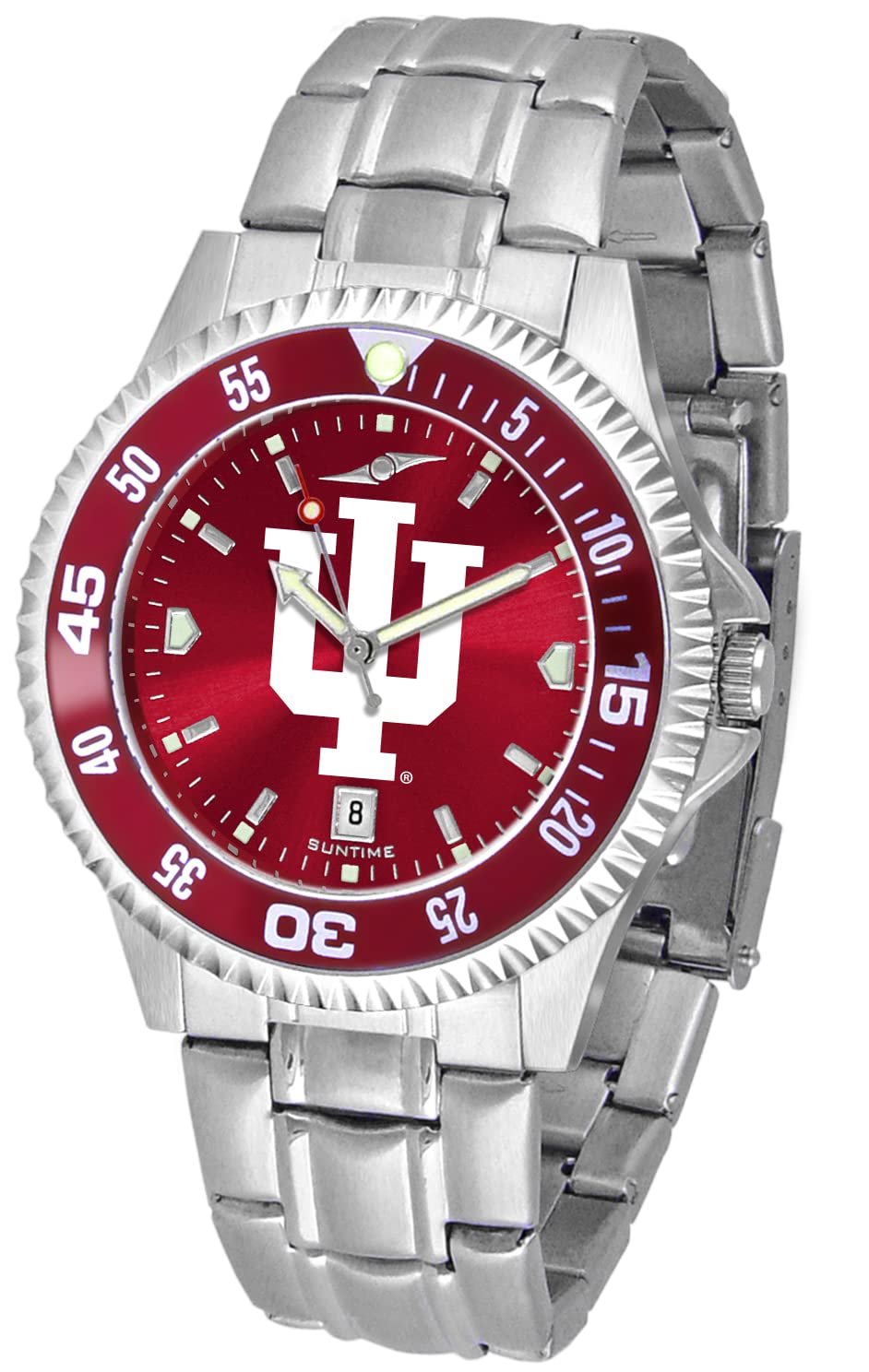 SunTime Men's Competitor 40mm Quartz Watch, 20mm Stainless Steel Strap, Team Color Dial and Bezel