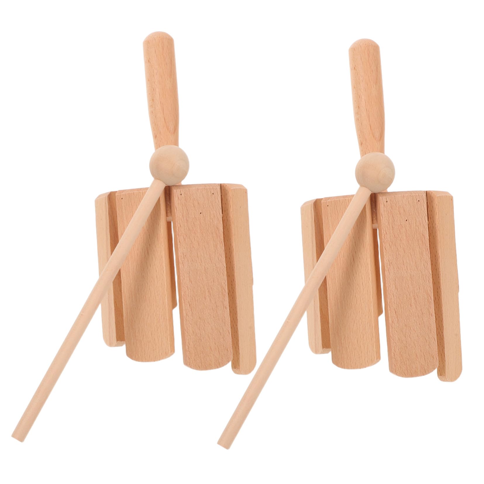 2piezas Musical Orff de Madera Tonos Juguete Rítmico para Bebés Instrumentos de Percusión Educativos para Pequeños Casa o Escuela