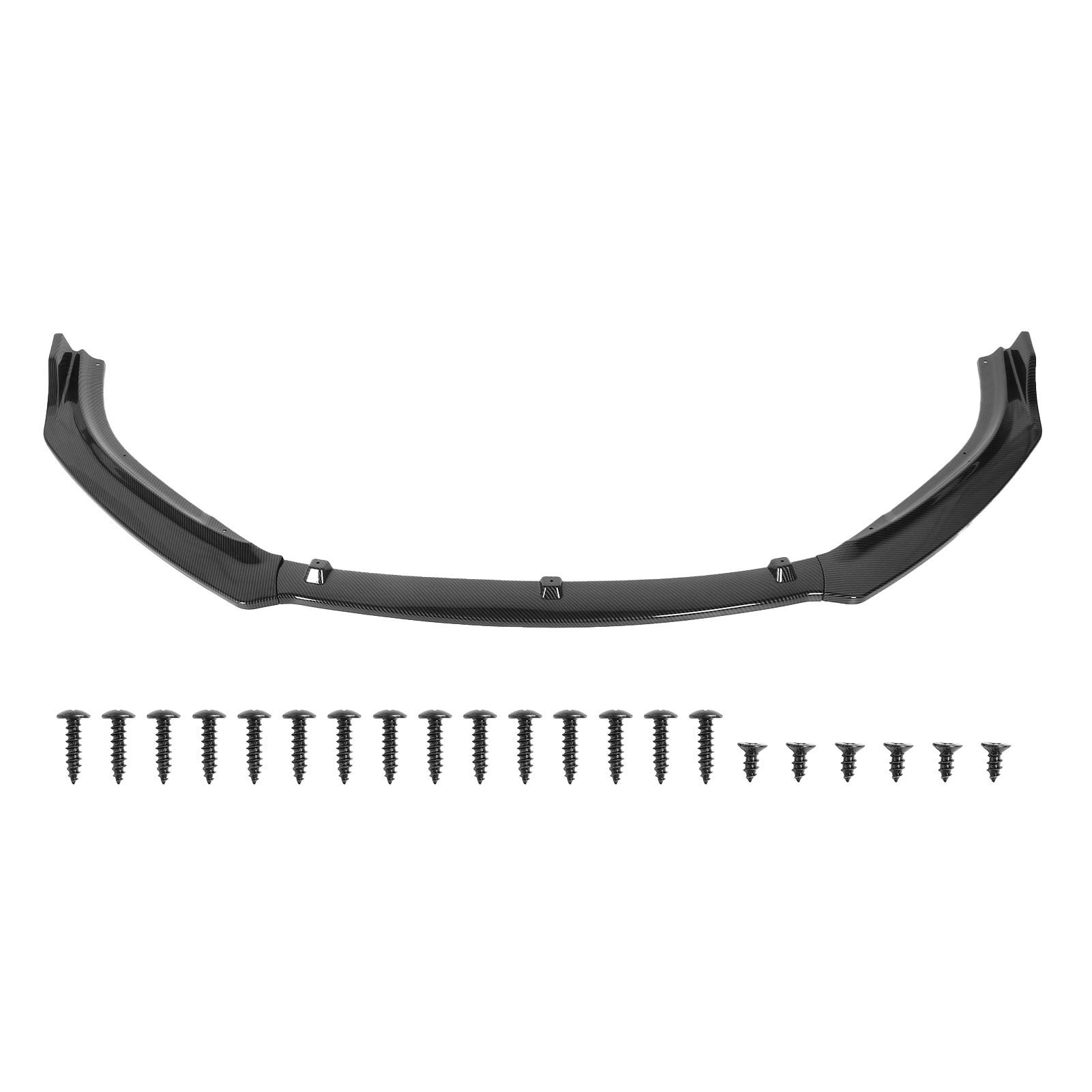 Kit Spoiler/splitter Avant Universel Pour Voiture - 6 Pièces - Fibre De Carbone Noir - Adhésif 3M - Protection Et Style