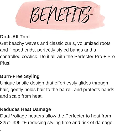 Miniatura 4 de Calista Perfecter Pro Plus - Cepillo redondo calefactable, cepillo de peinado profesional, cerdas firmes sin quemaduras, tecnología iónica y