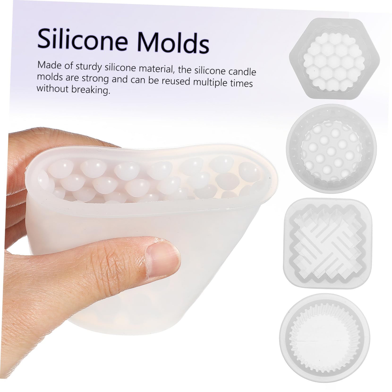 NUOBESTY 3 Set Di Per Candele in Silicone Per Candele A Colonna Kit Per La Creazione Di Candele Facili Da Usare Per Progetti 4 Pezzi * 3